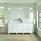 James Martin Vanities 72'' Double Vanity, Bright White w/ 3 CM Carrara White Marble Top 424-V72-BW-3CAR - alternate 3